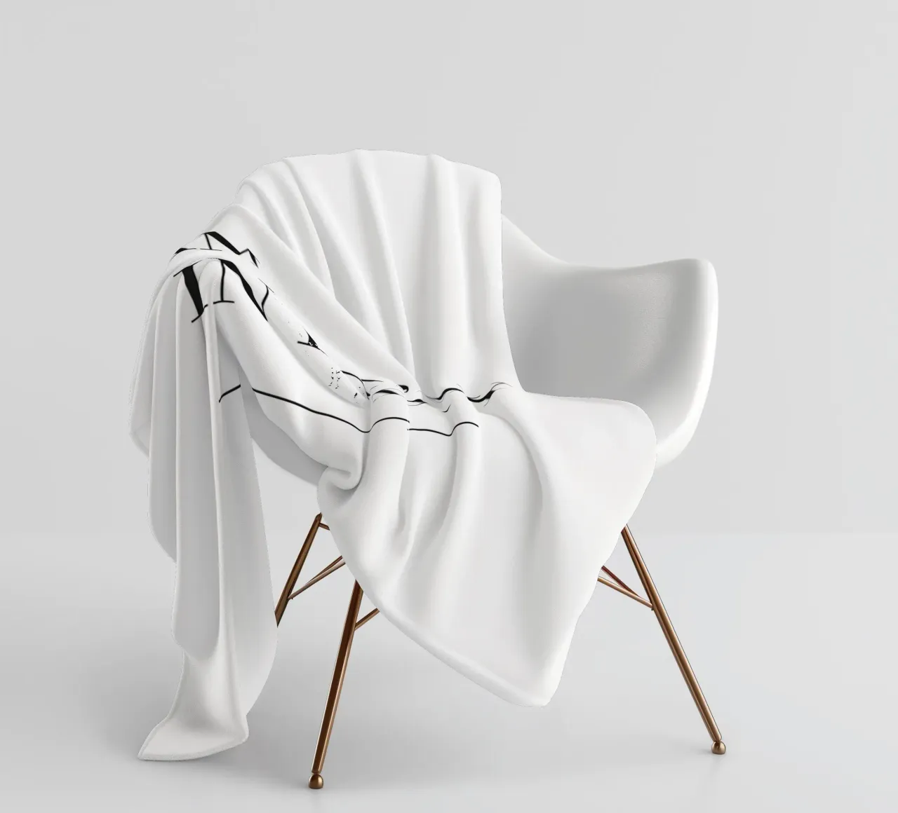 Namast'ay Statement Print fleece blanket by Whole©