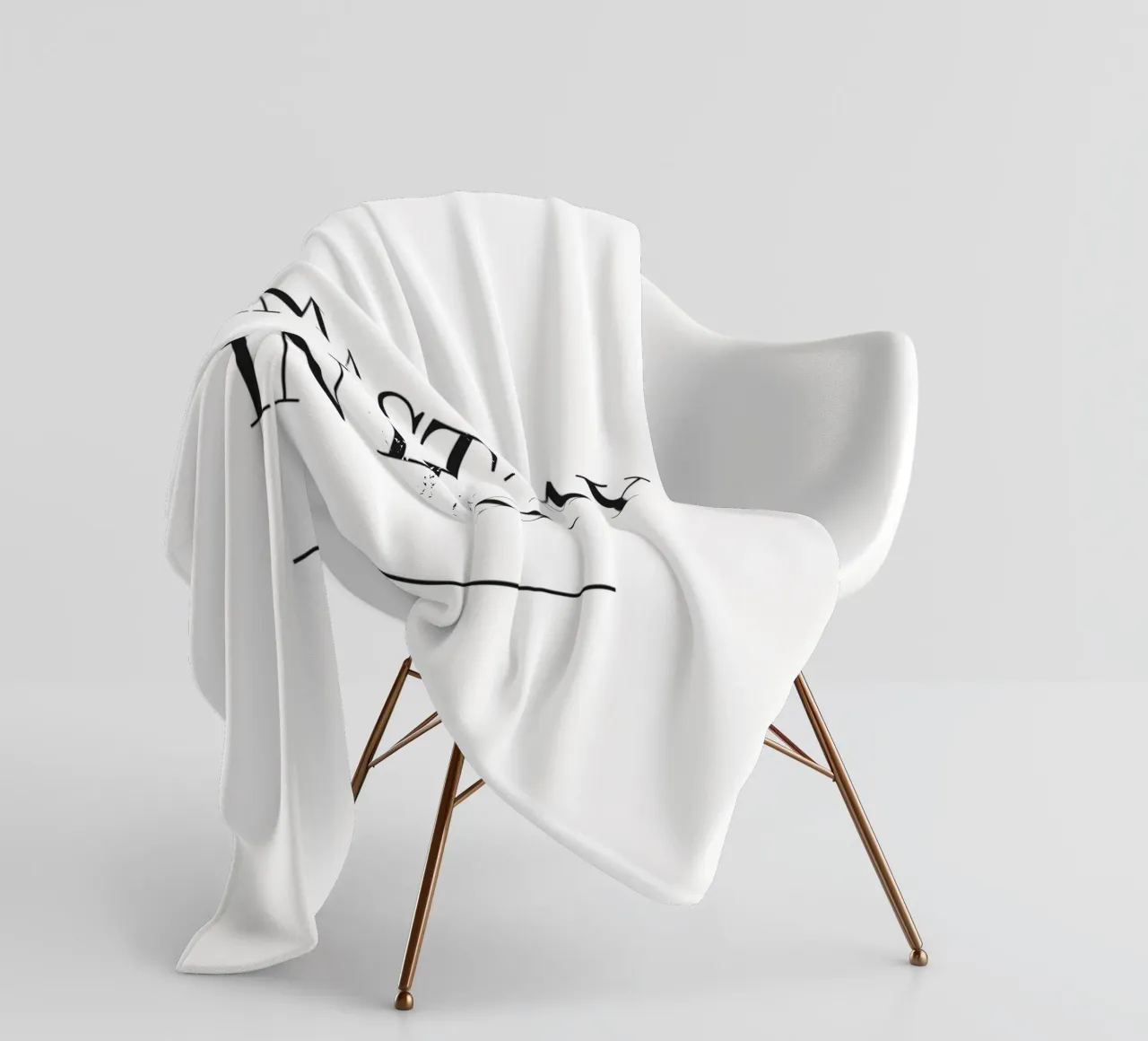 Namast'ay Statement Print fleece blanket by Whole©