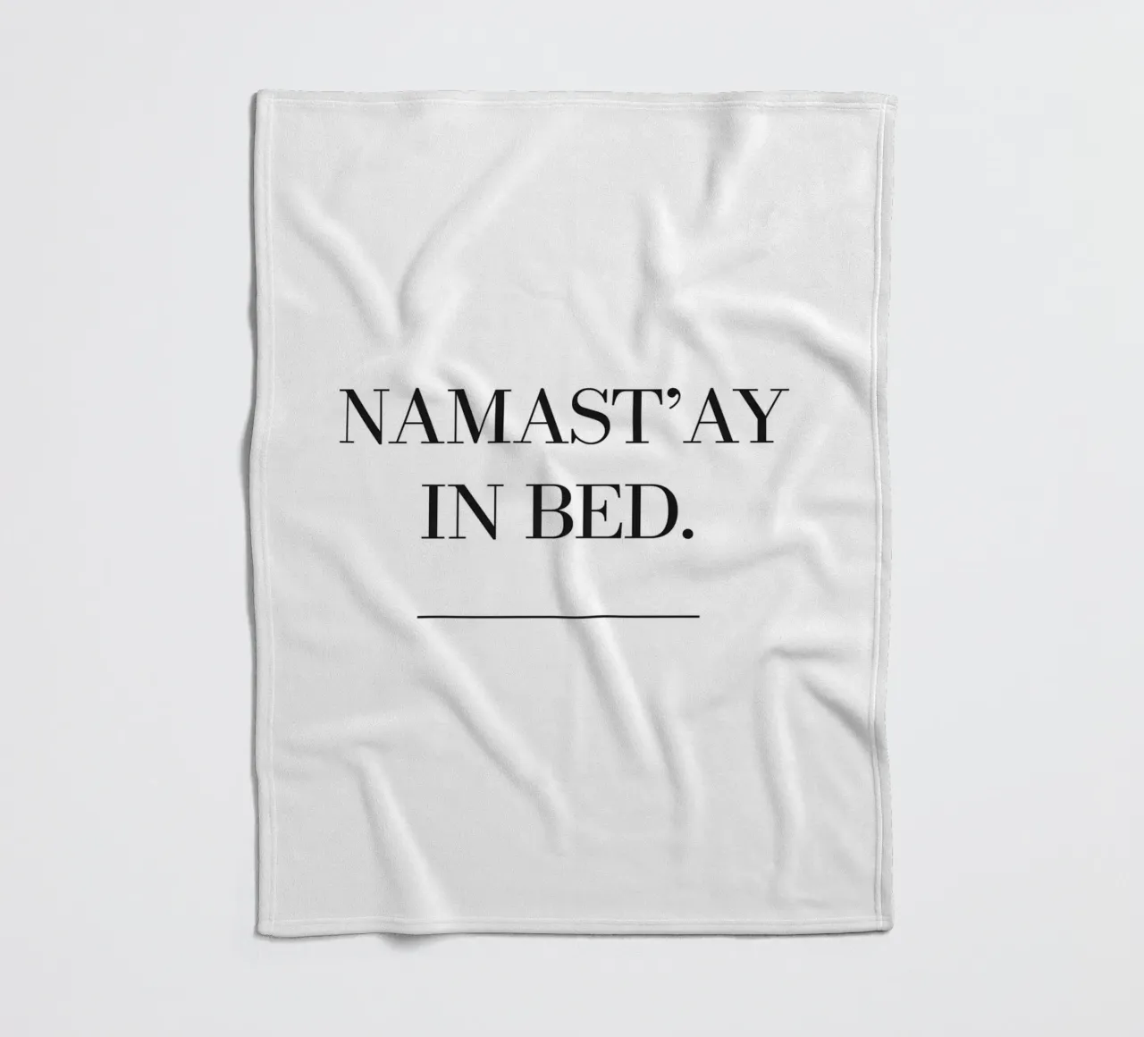 Namast'ay Statement Print fleece blanket by Whole©