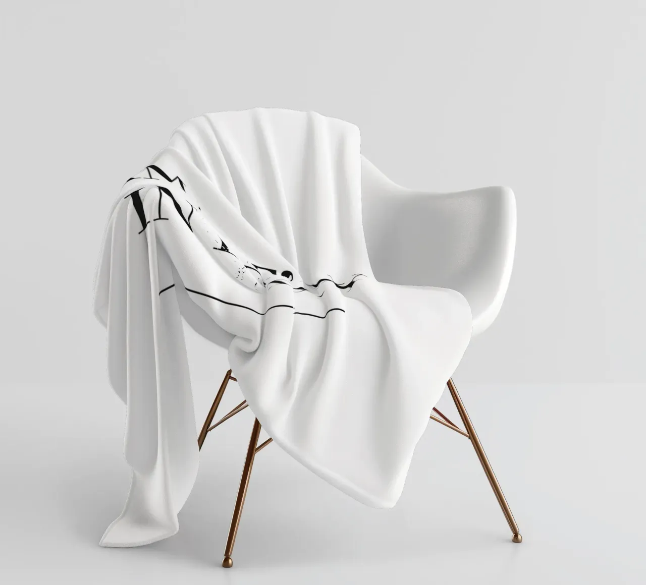 Namast'ay Statement Print fleece blanket by Whole©