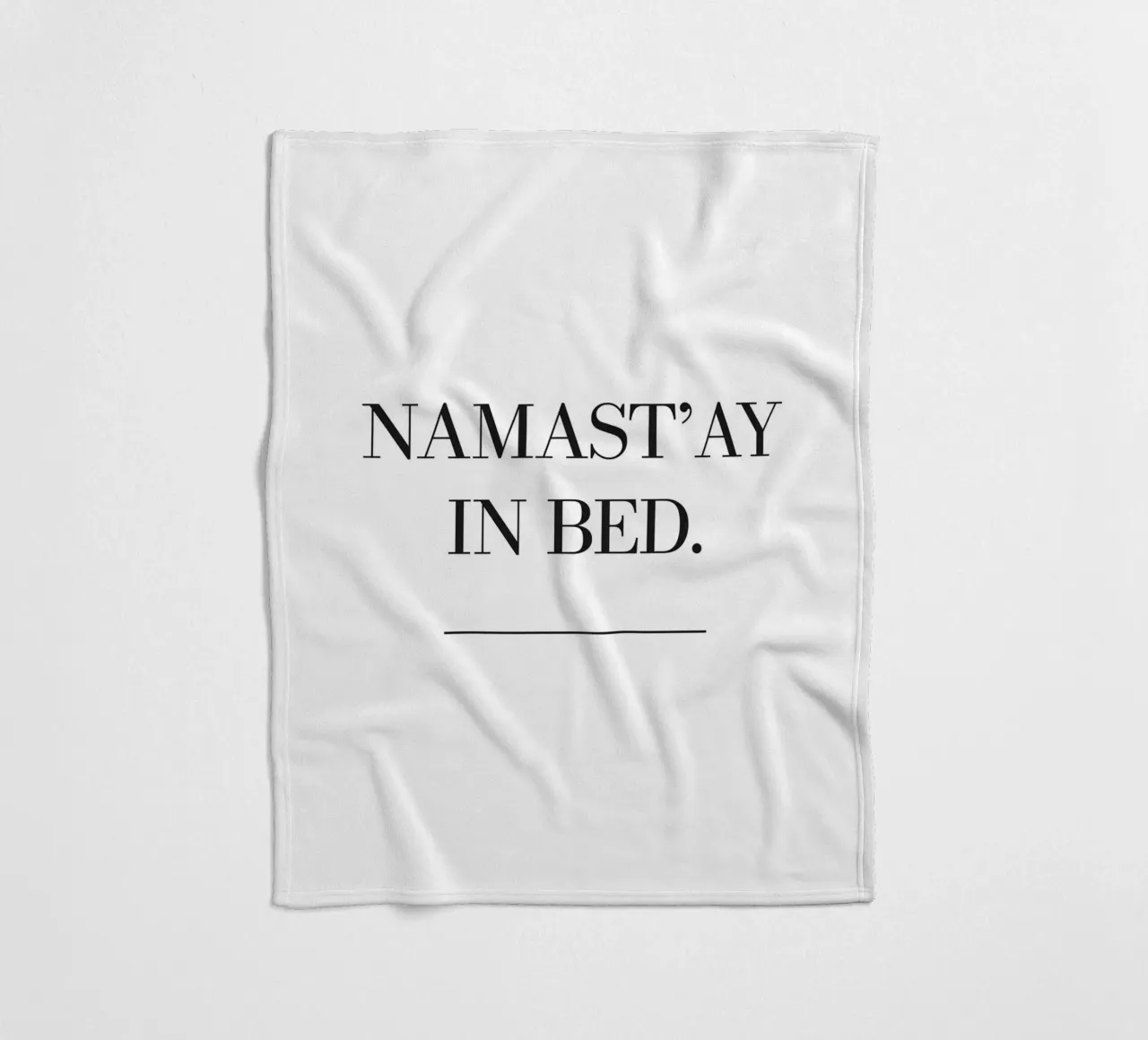 Namast'ay Statement Print fleece blanket by Whole©
