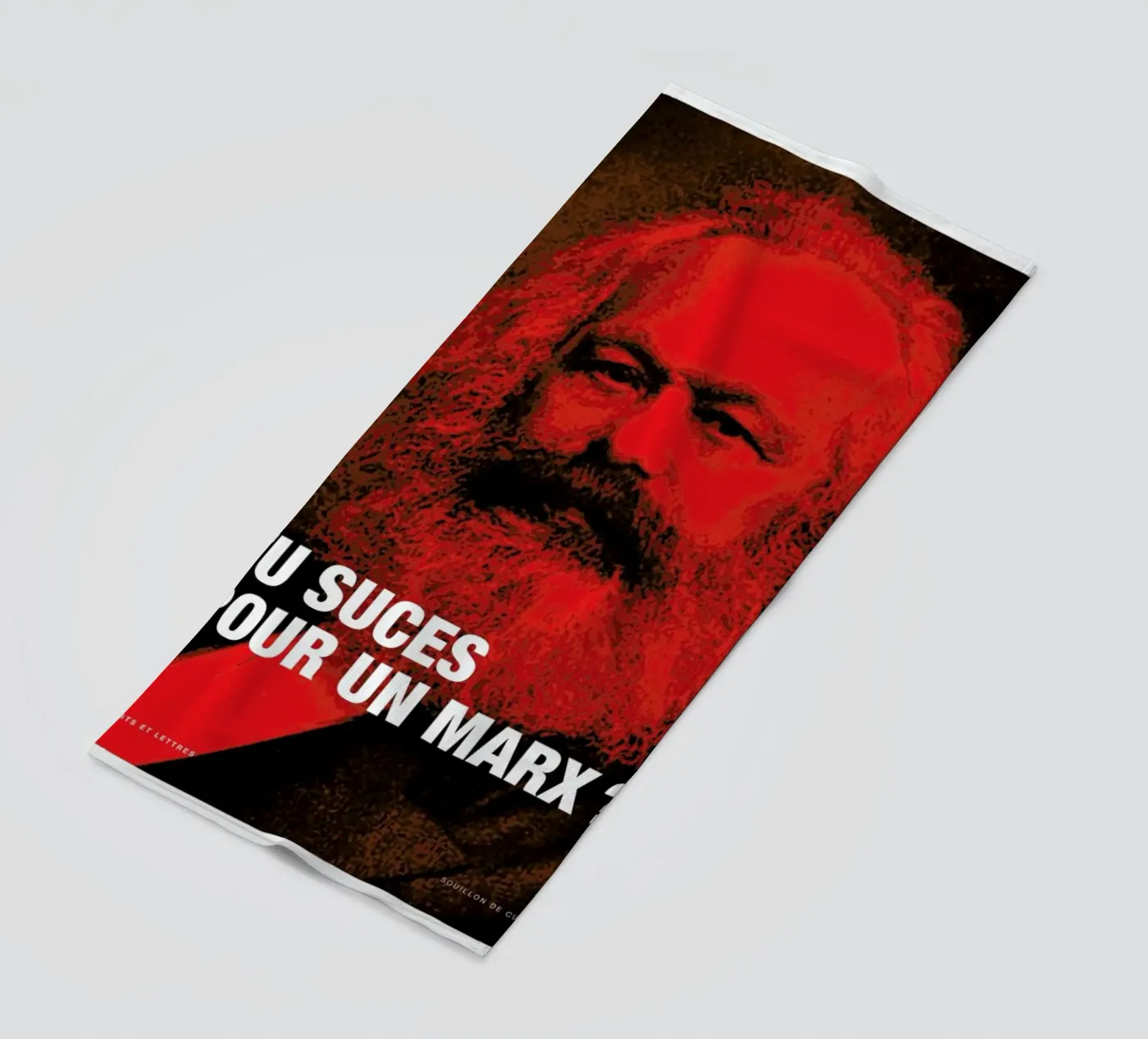 Marx beach towel by Fists Et Lettres