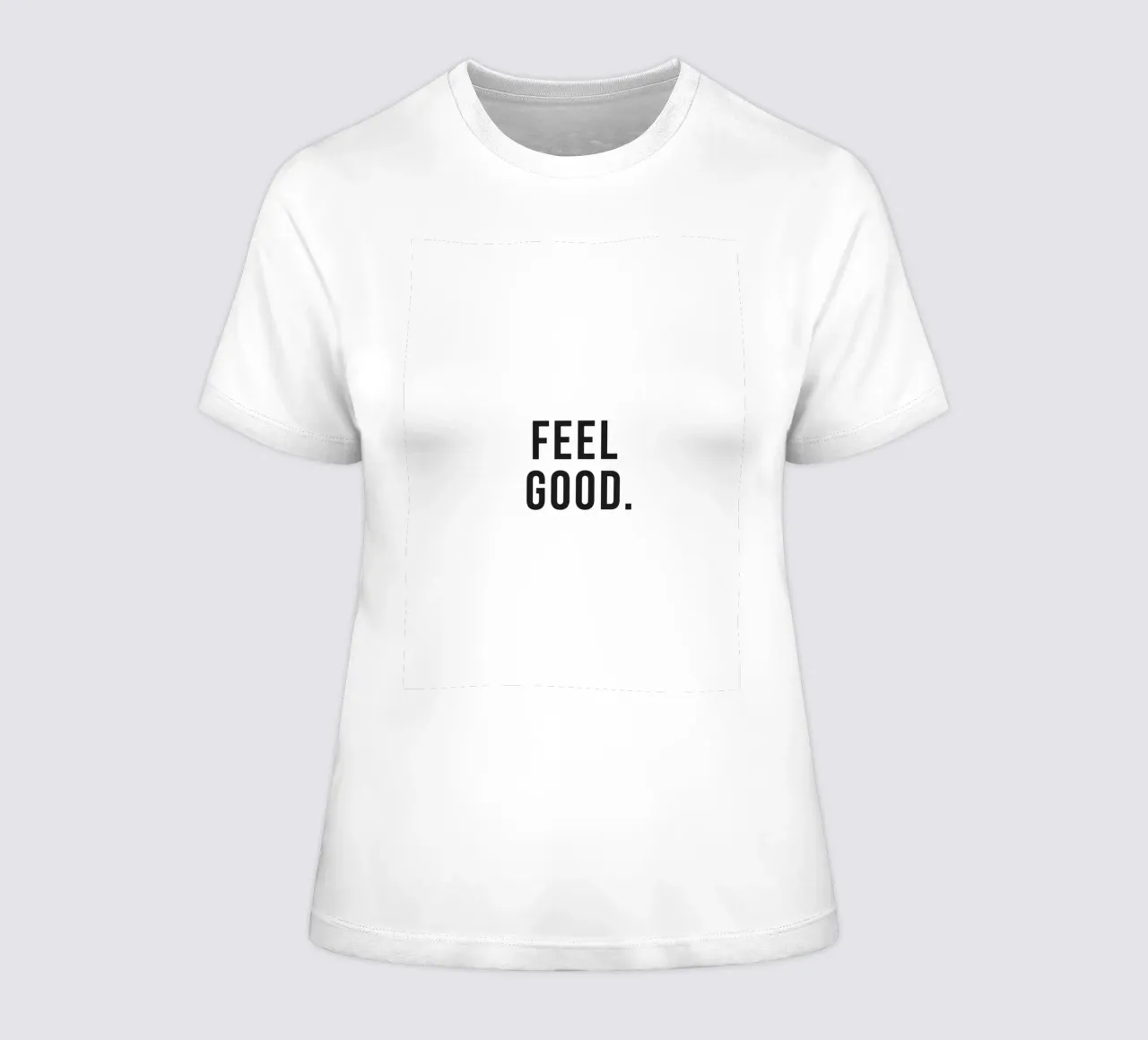 Feel Good Poster women's fitted t-shirt by Whole©