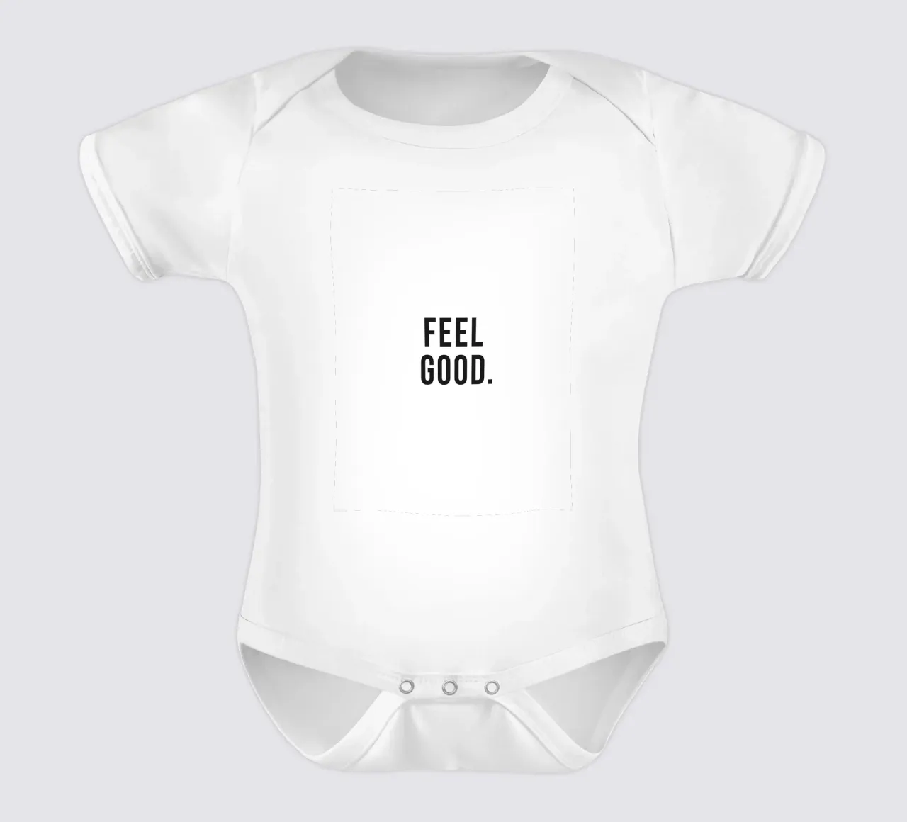 Feel Good Poster short-sleeve baby romper by Whole©