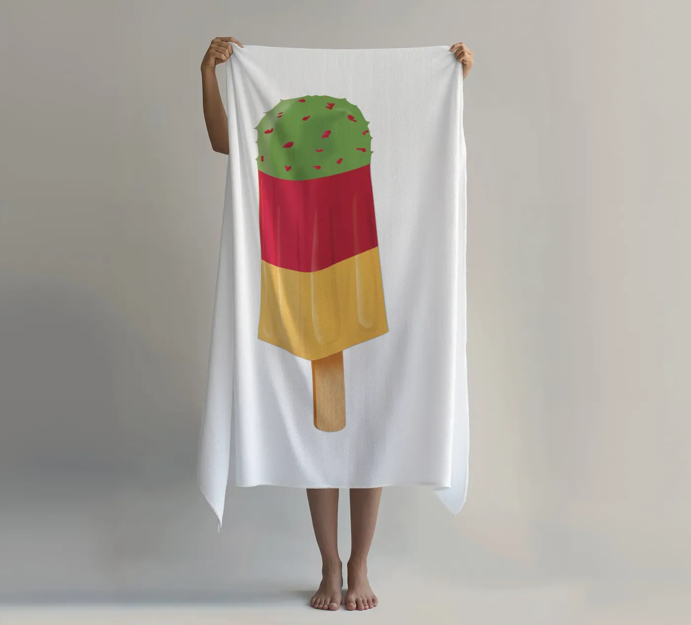 Kaktus Eis beach towel by Julia Marquardt-Lott