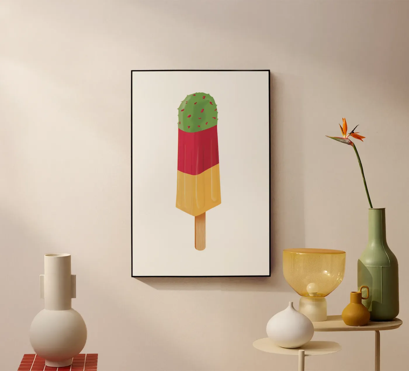 Kaktus Eis acryl van Julia Marquardt-Lott