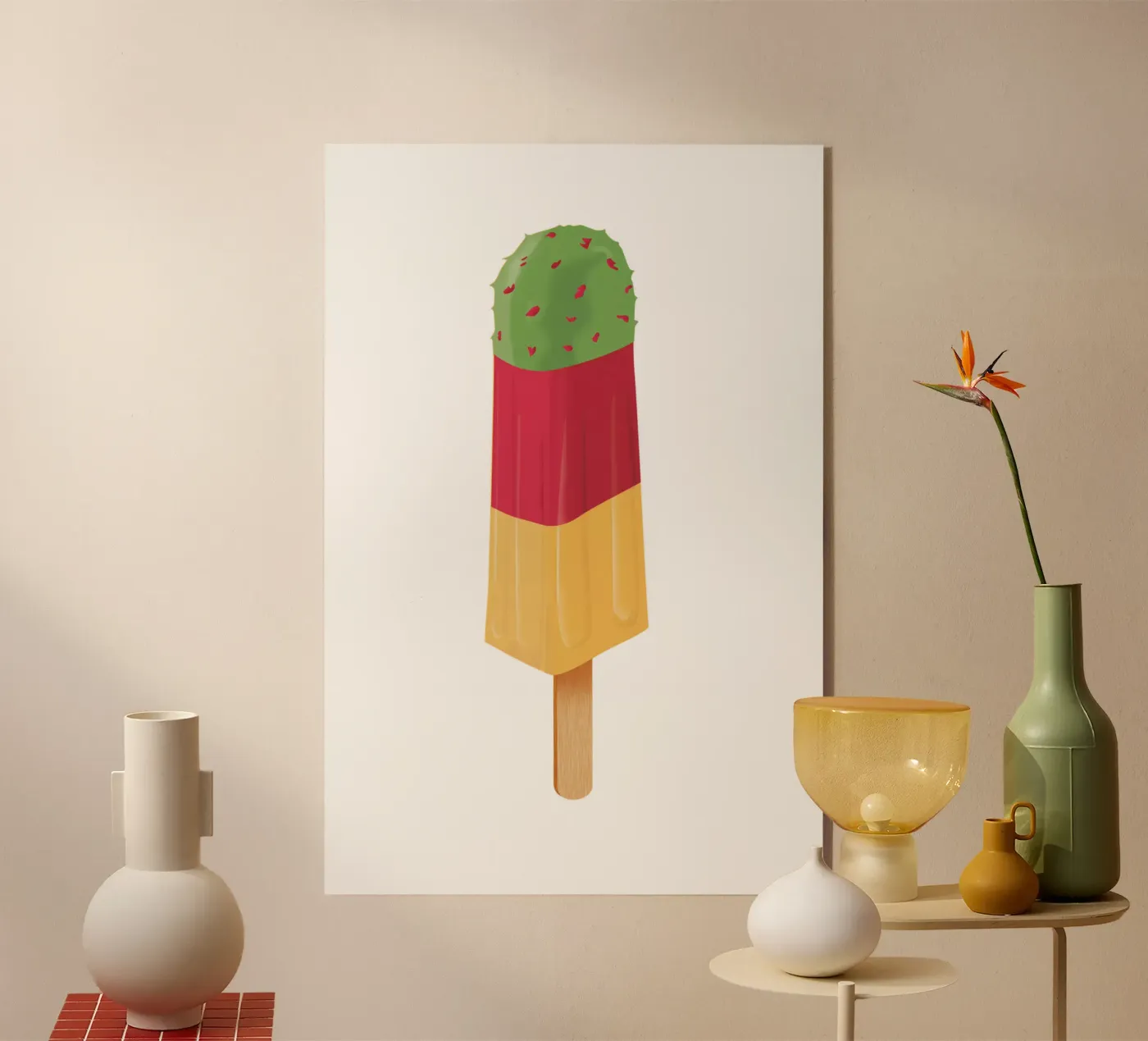 Kaktus Eis acryl van Julia Marquardt-Lott