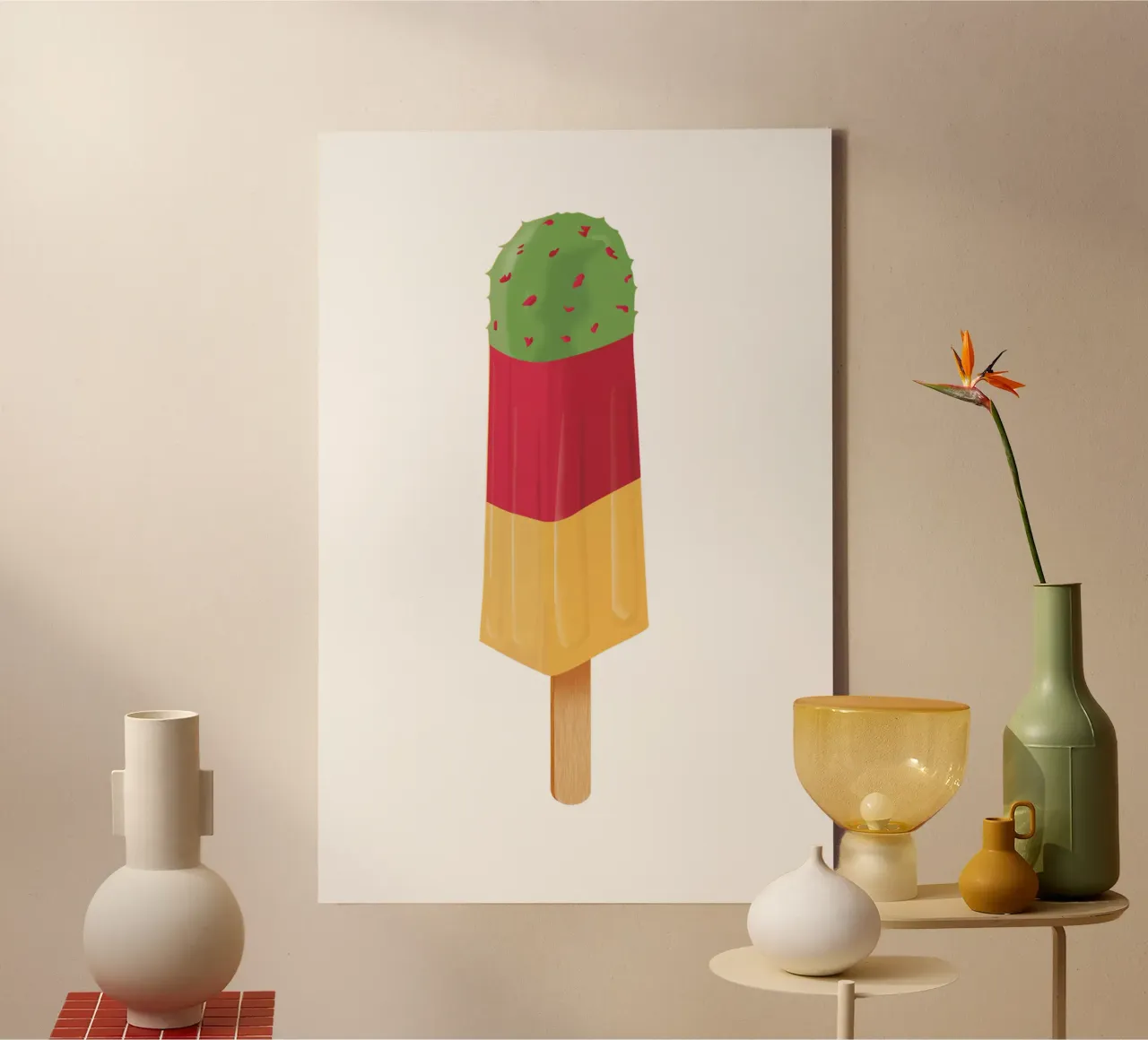 Kaktus Eis canvas by Julia Marquardt-Lott