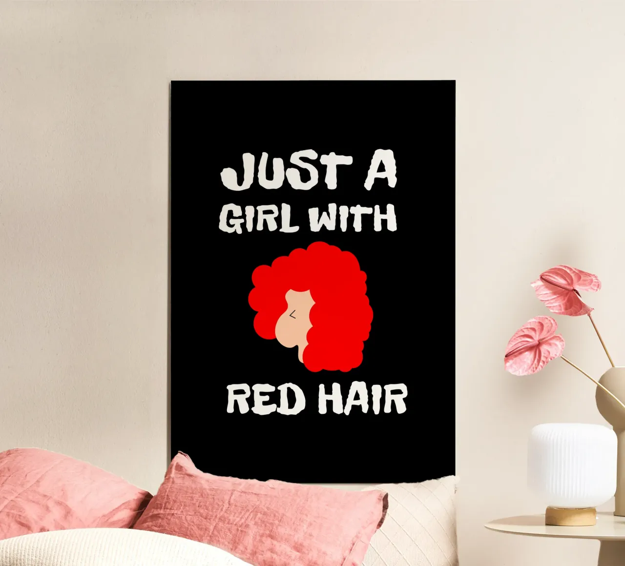 Just a girl with red hair poster con telaio in plastica da happieeagle