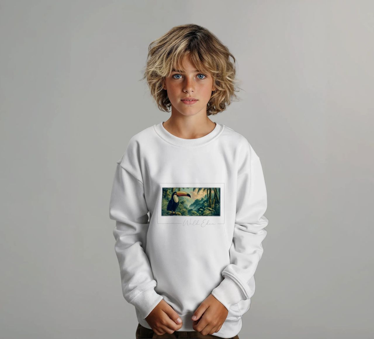 TOUCAN felpa bambino da RUBIANT ART