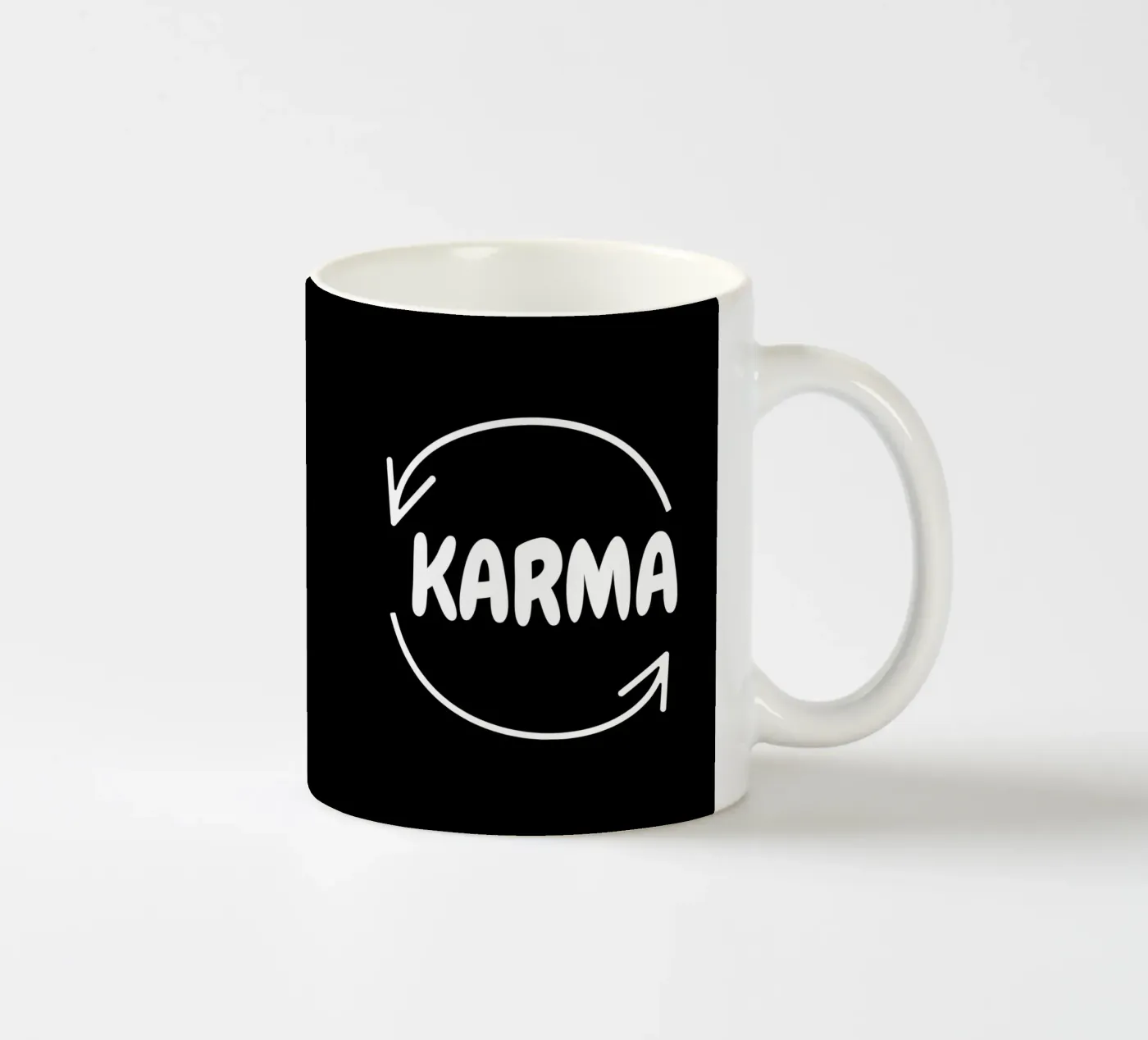 Karma ceramic mug by happieeagle