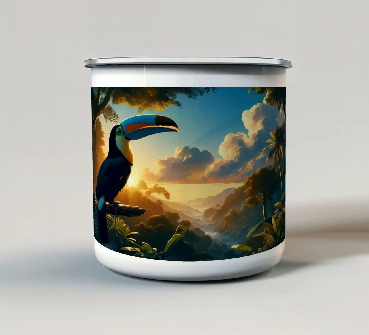 TOUCAN tazza in smalto da RUBIANT ART
