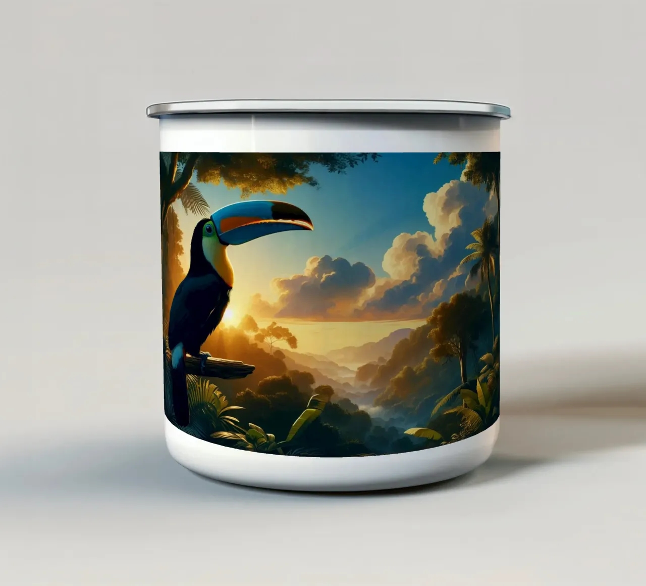 TOUCAN Emaille Tasse von RUBIANT ART