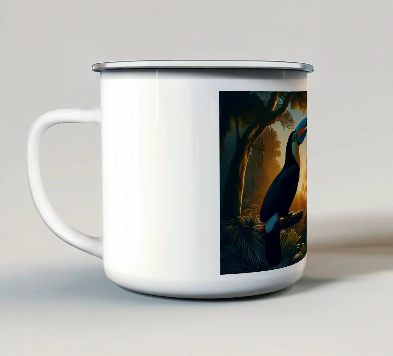 TOUCAN tazza in smalto da RUBIANT ART