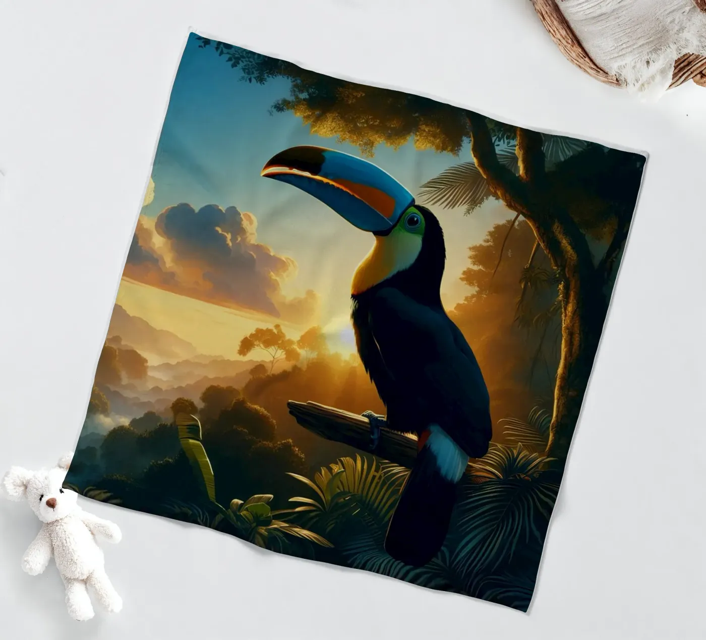 TOUCAN fleecedeken van RUBIANT ART