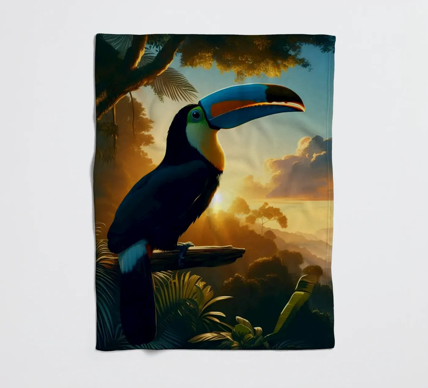 TOUCAN fleecedeken van RUBIANT ART
