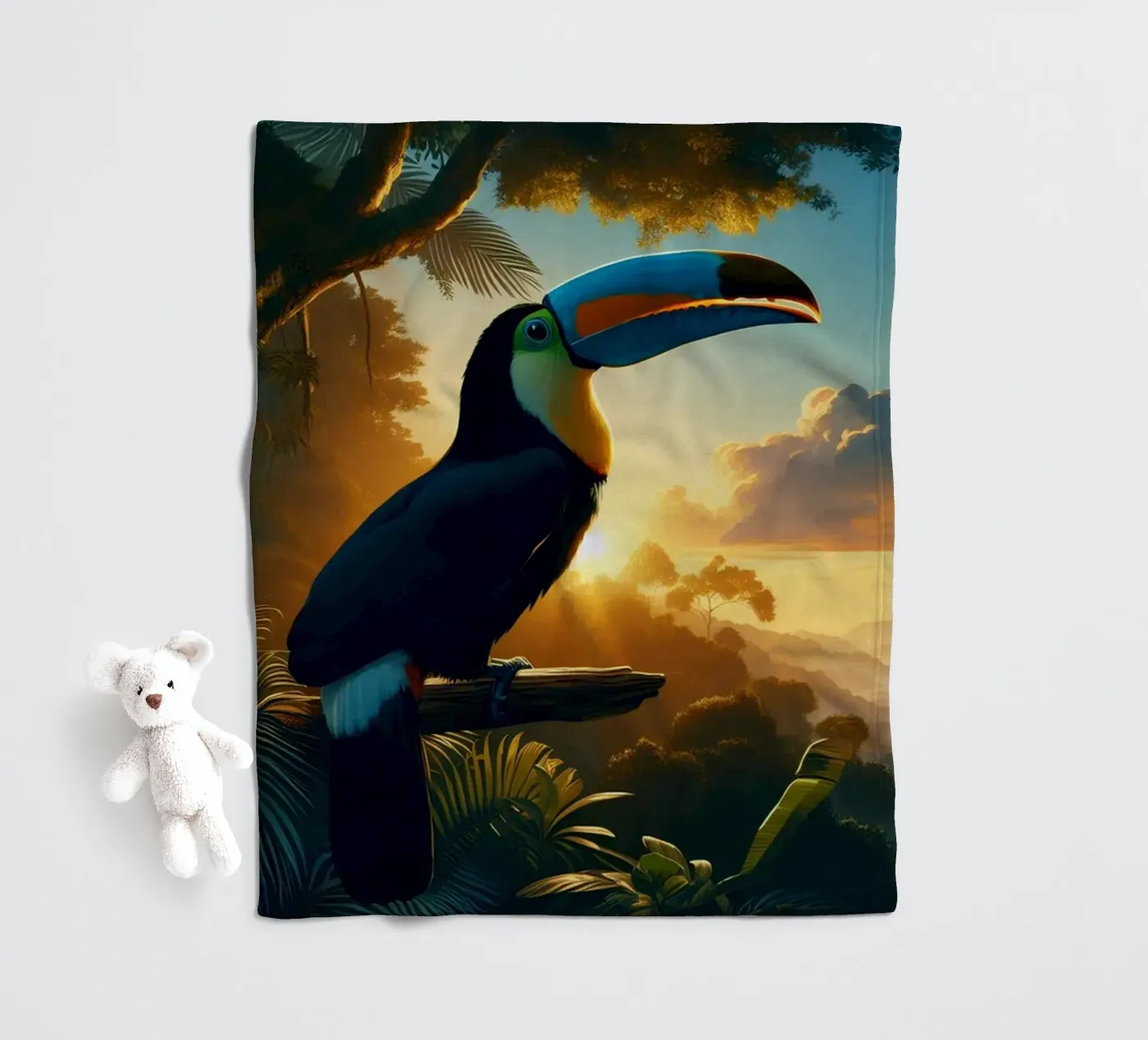 TOUCAN fleecedeken van RUBIANT ART