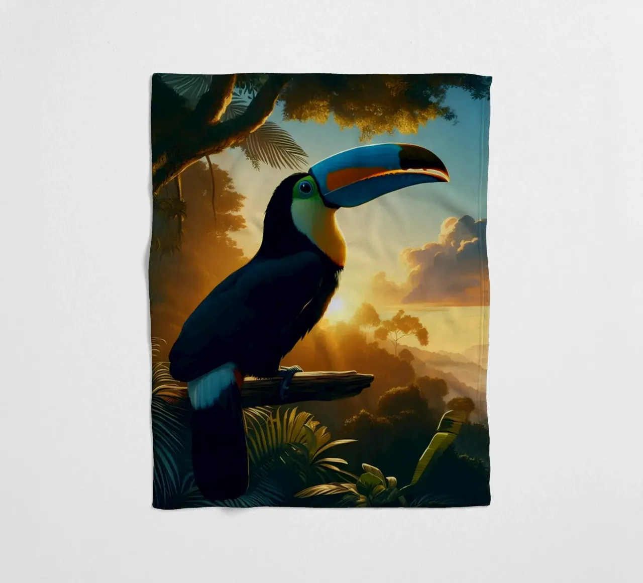 TOUCAN manta de franela de RUBIANT ART