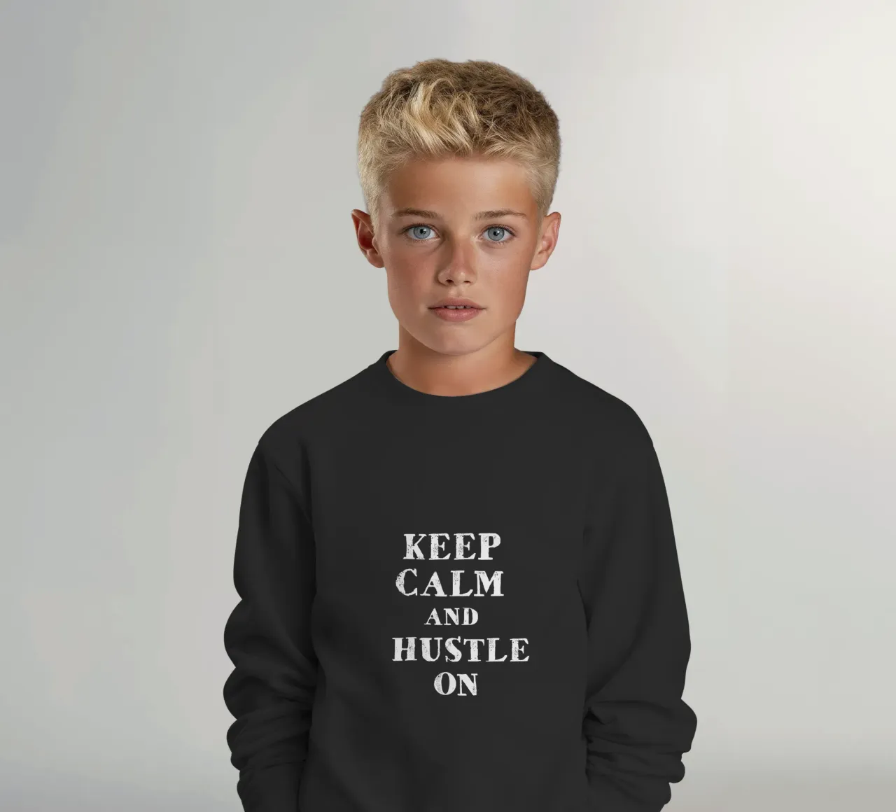 Keep calm and hustle on felpa bambino da happieeagle