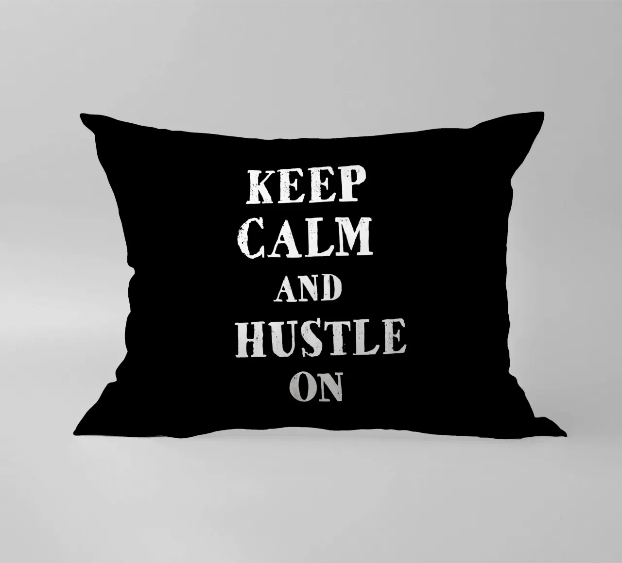 Keep calm and hustle on cuscino da happieeagle