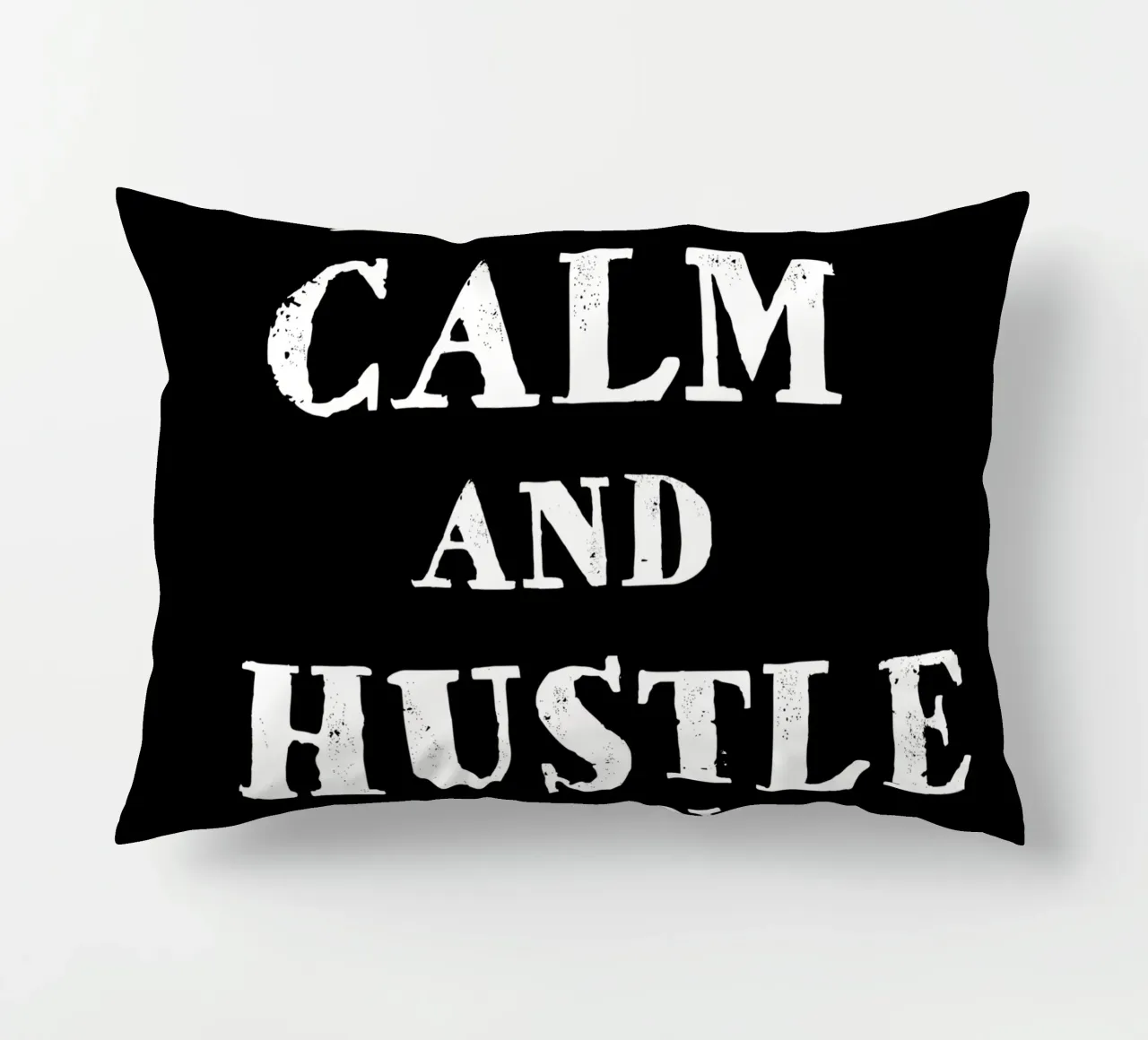 Keep calm and hustle on cuscino da happieeagle