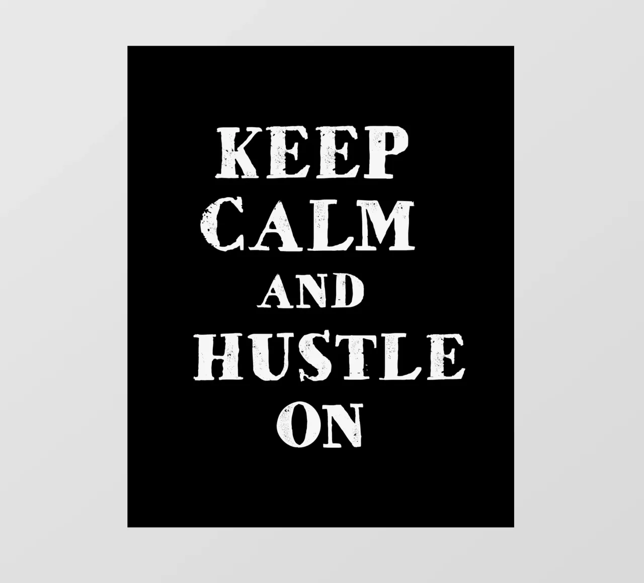 Keep calm and hustle on telo in pvc da happieeagle