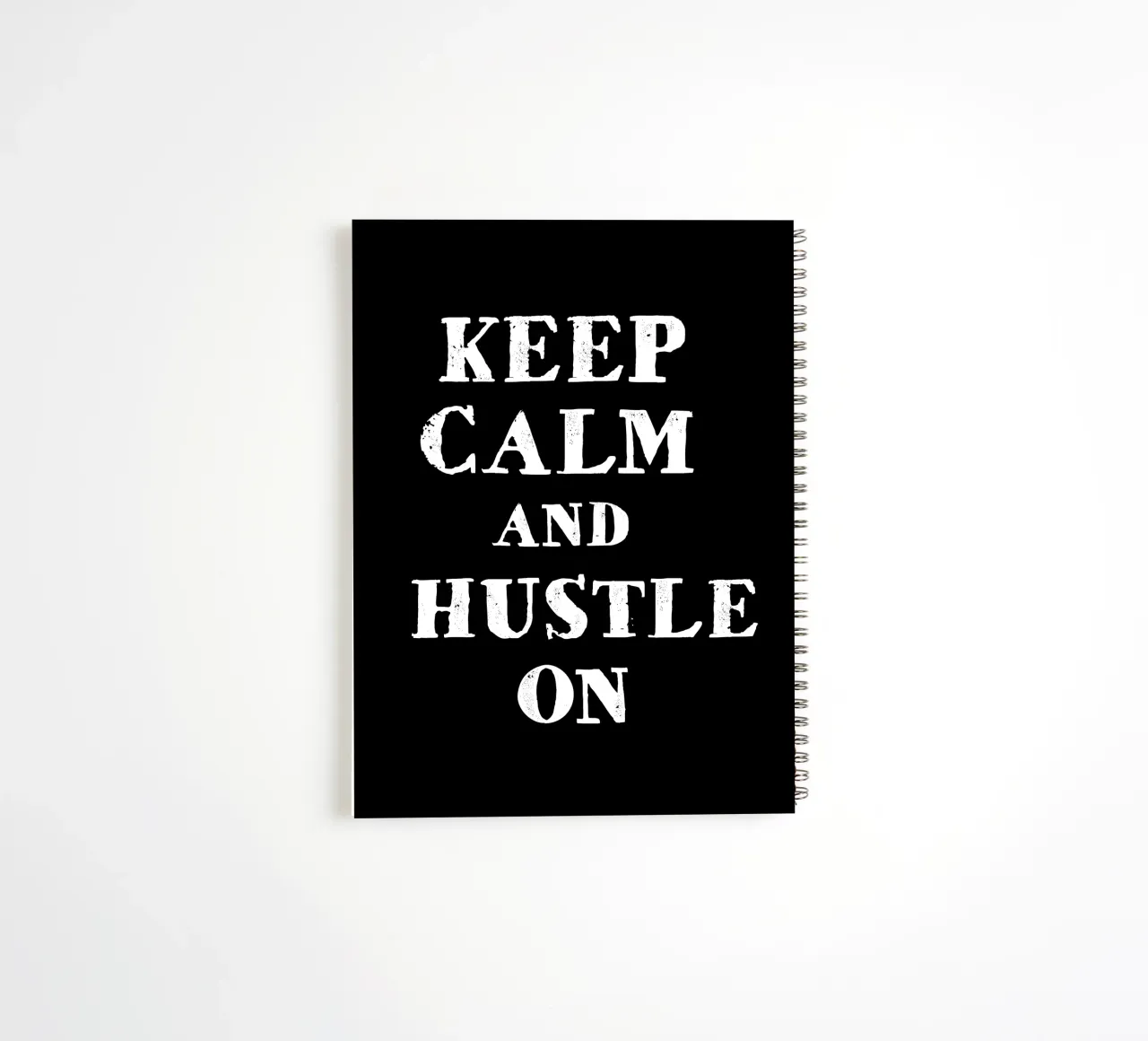 Keep calm and hustle on diario ad anelli da happieeagle