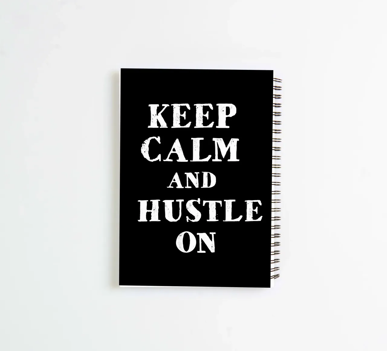 Keep calm and hustle on diario ad anelli da happieeagle