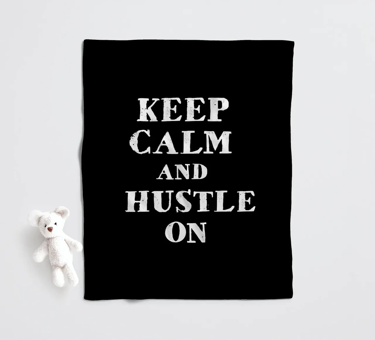 Keep calm and hustle on coperta in pile da happieeagle