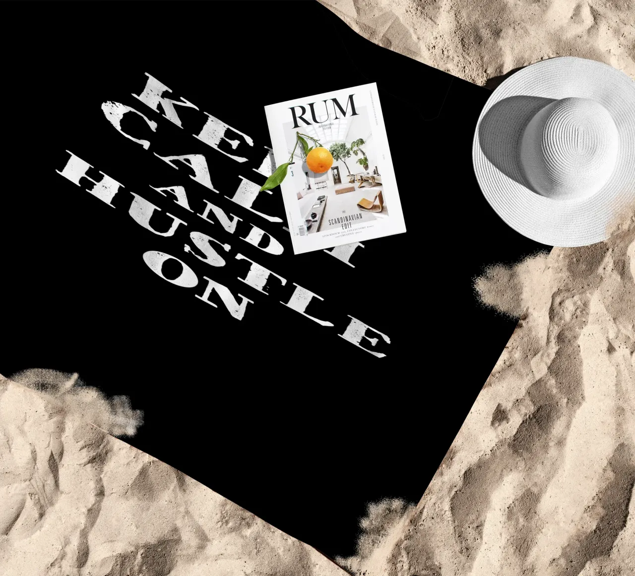 Keep calm and hustle on telo mare da happieeagle