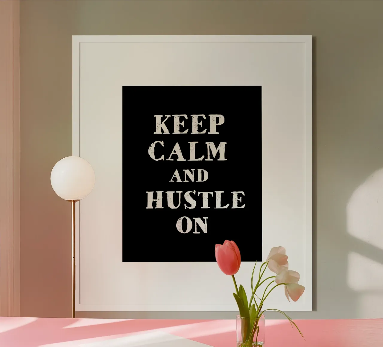 Keep calm and hustle on poster da happieeagle