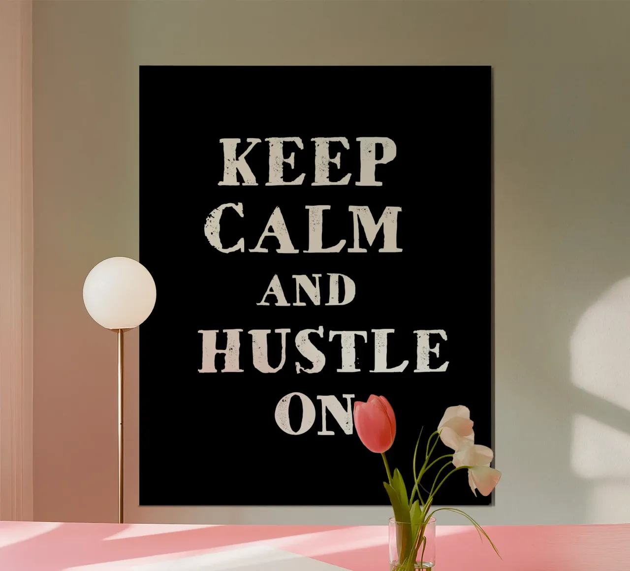 Keep calm and hustle on poster da happieeagle