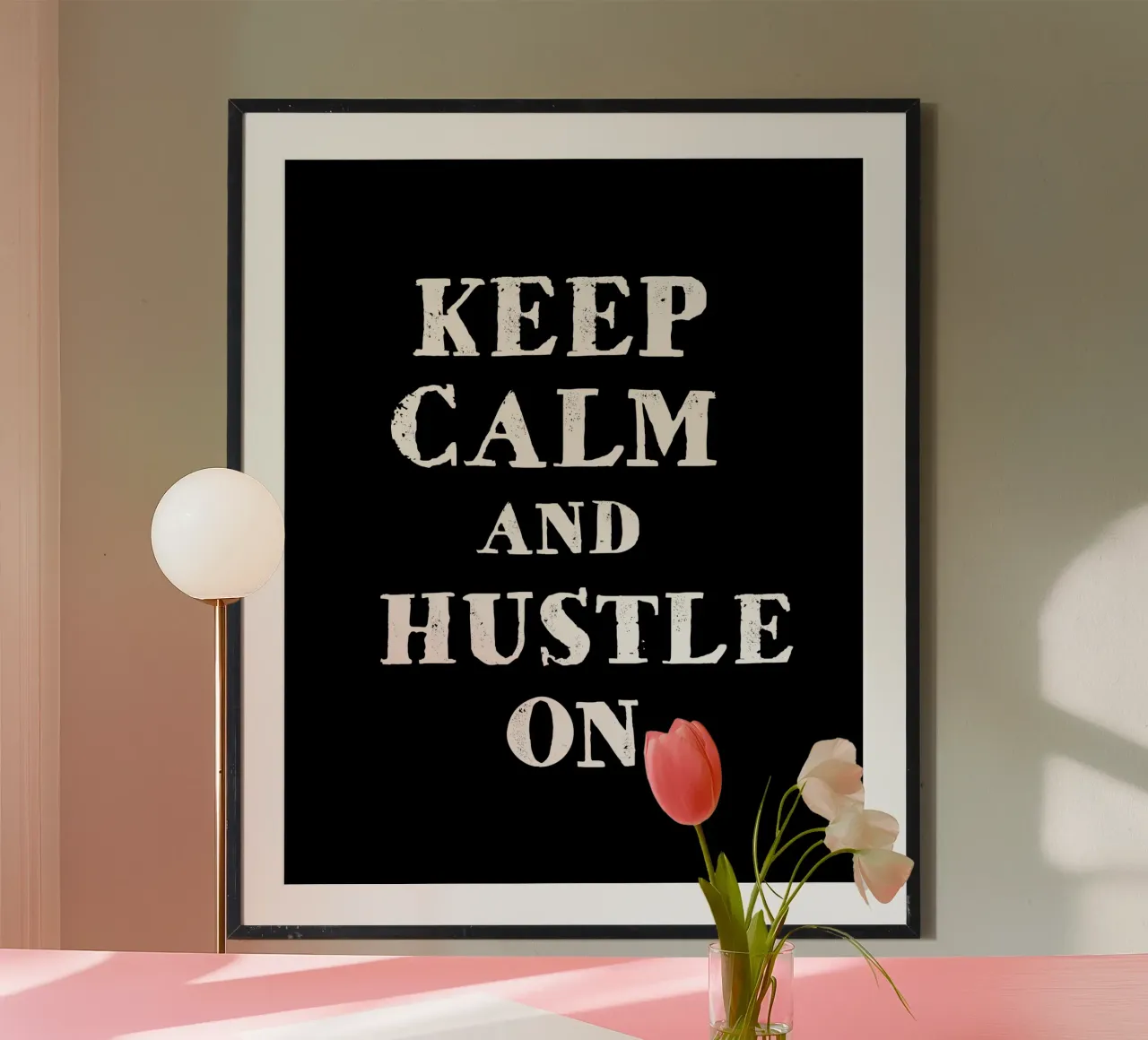 Keep calm and hustle on poster da happieeagle