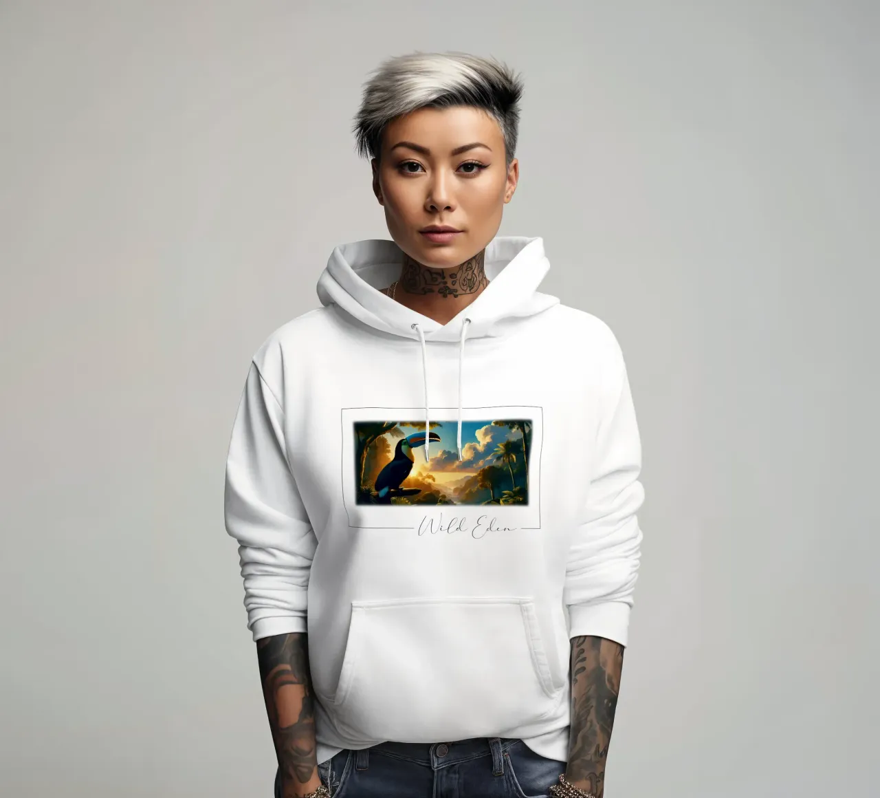 TOUCAN sudadera con capucha de RUBIANT ART