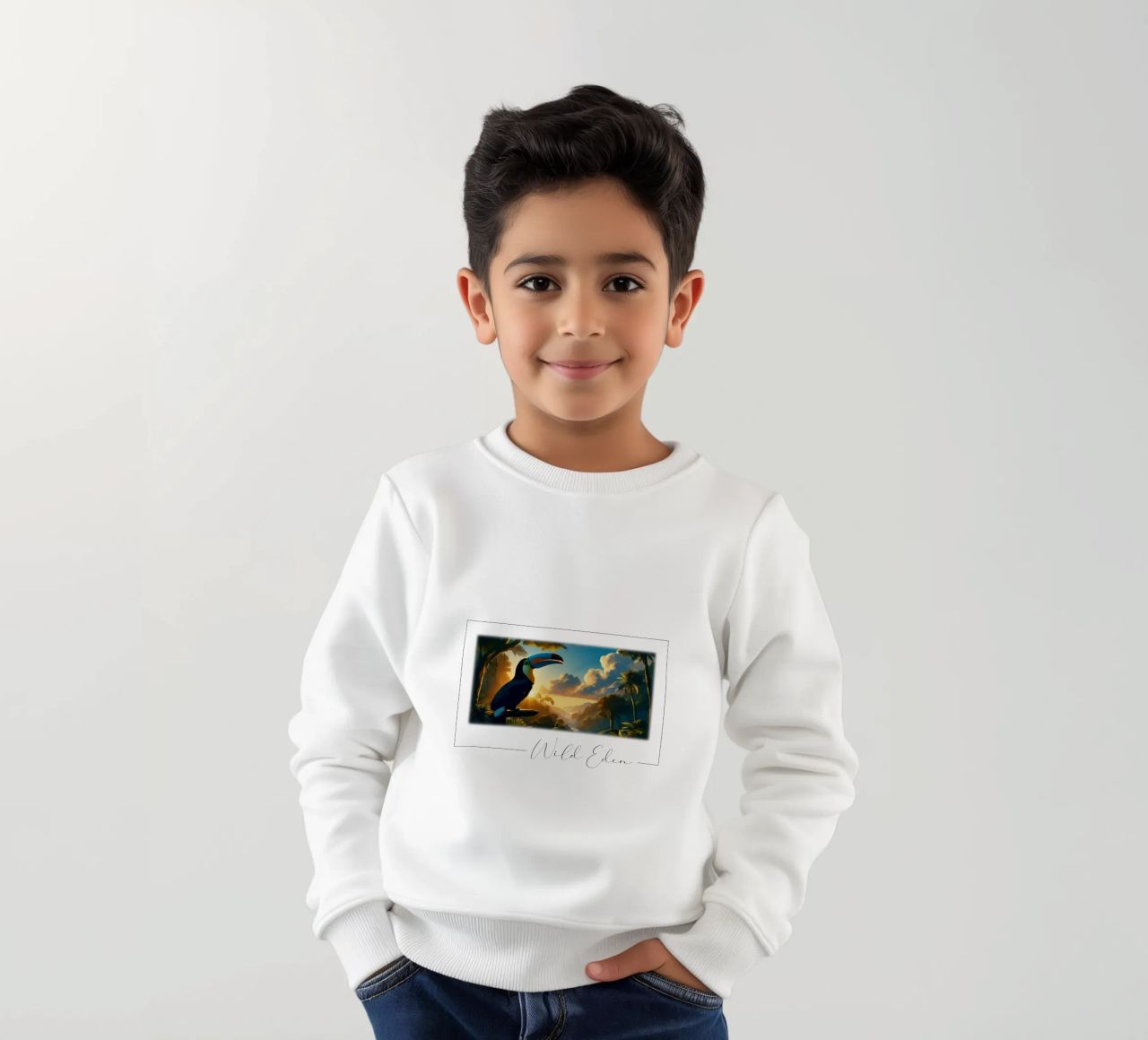TOUCAN felpa bambino da RUBIANT ART