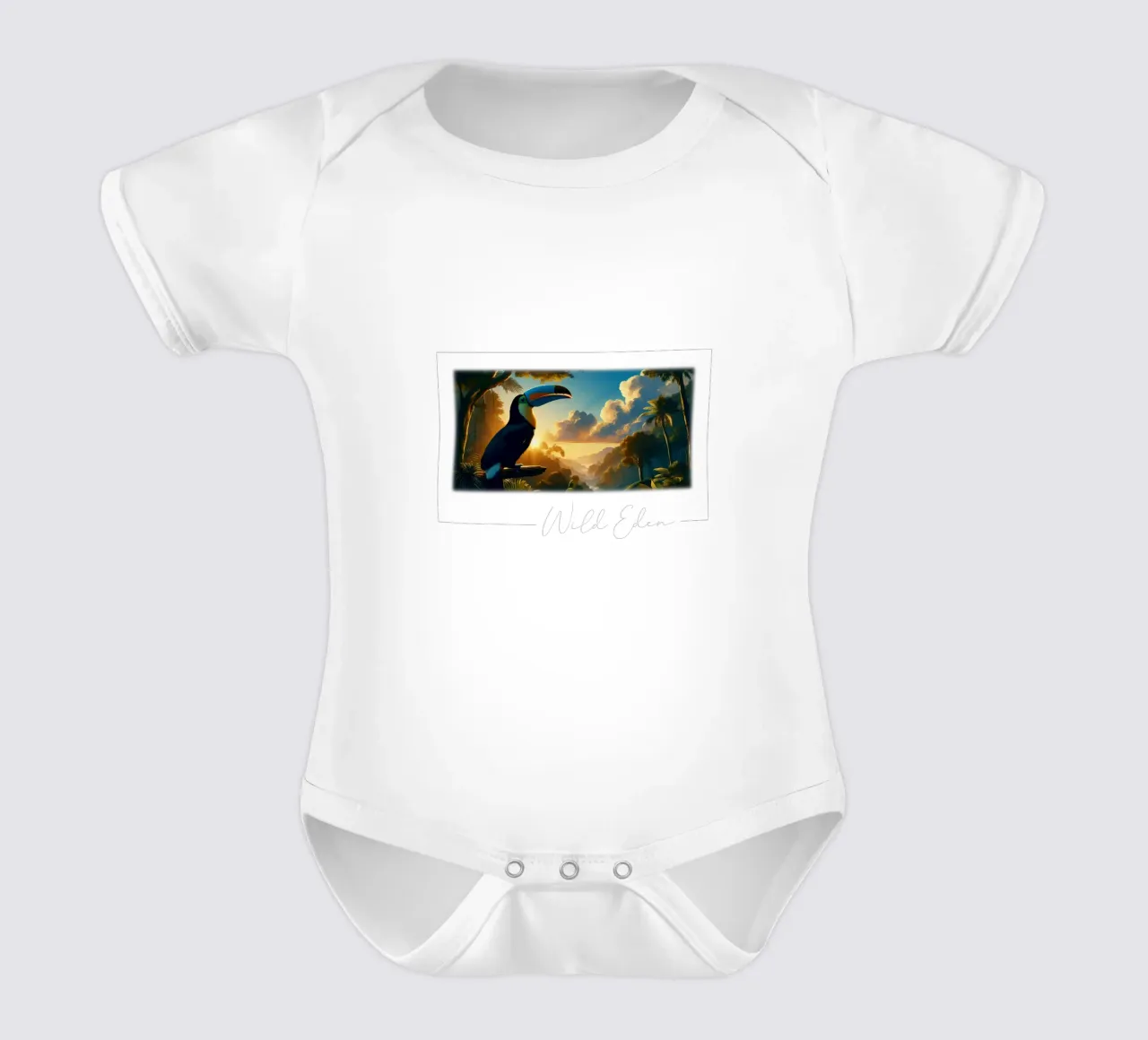 TOUCAN body neonato maniche corte da RUBIANT ART