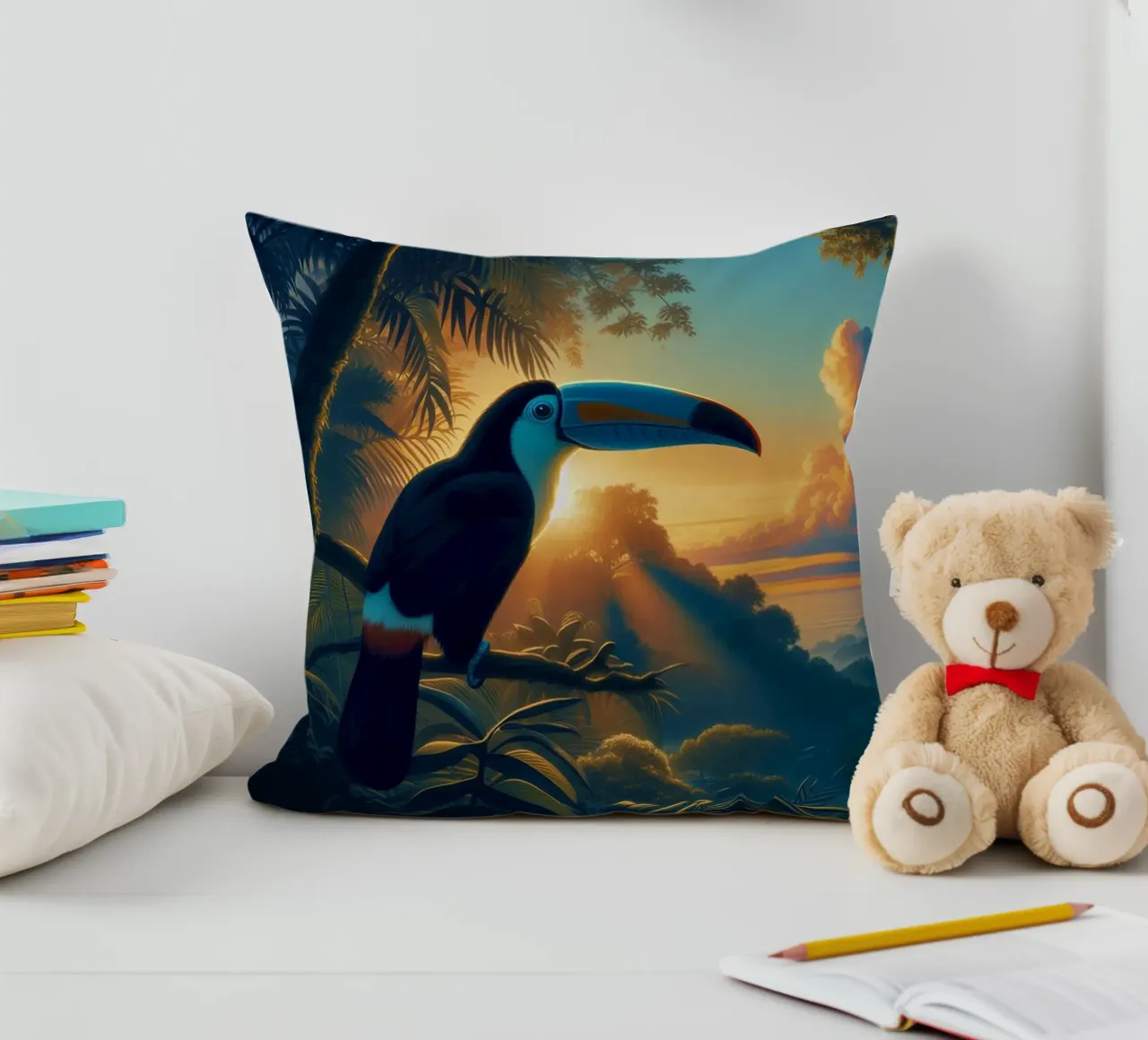 TOUCAN cuscino da RUBIANT ART