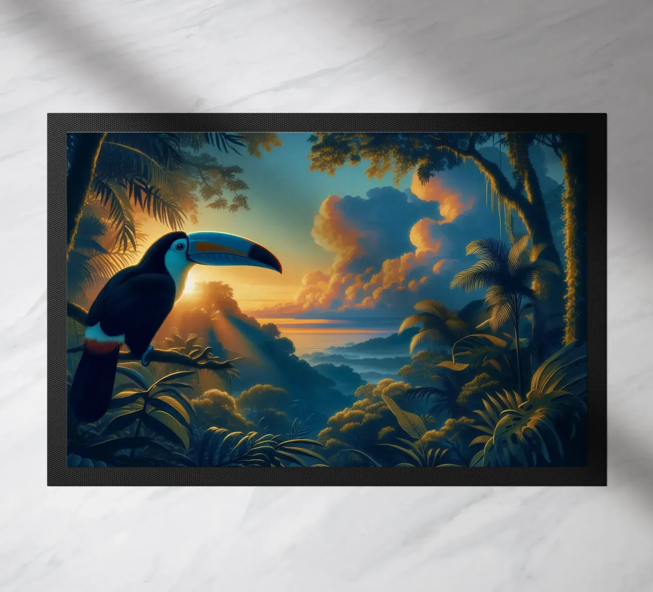 TOUCAN doormat by RUBIANT ART