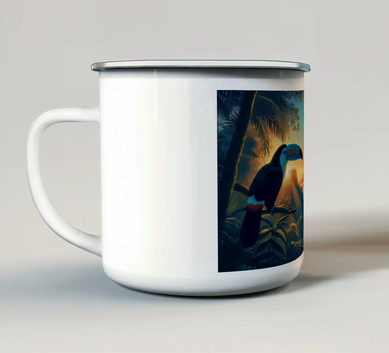 TOUCAN tazza in smalto da RUBIANT ART