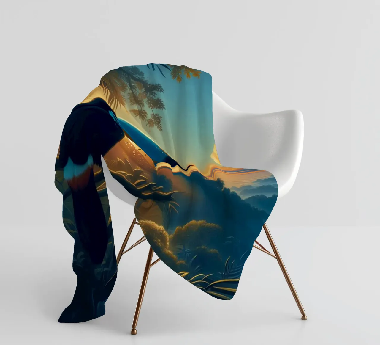 TOUCAN coperta in pile da RUBIANT ART