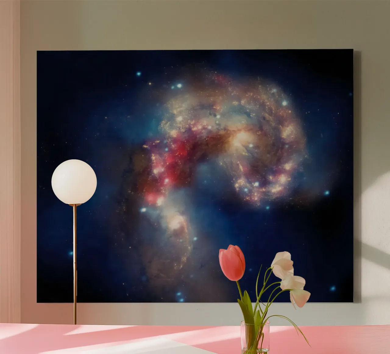 hubble telescope high definition image canvas with Floater frame by 🎁 ARTVI-SHOP