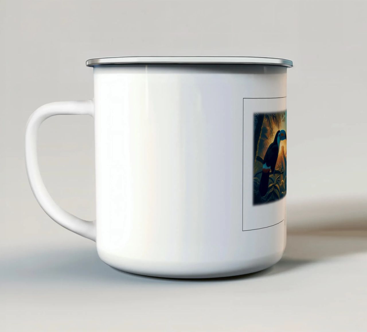 TOUCAN tazza in smalto da RUBIANT ART