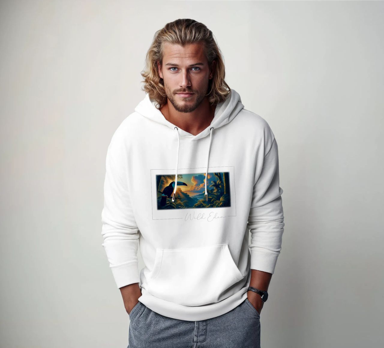 TOUCAN felpa con cappuccio da RUBIANT ART