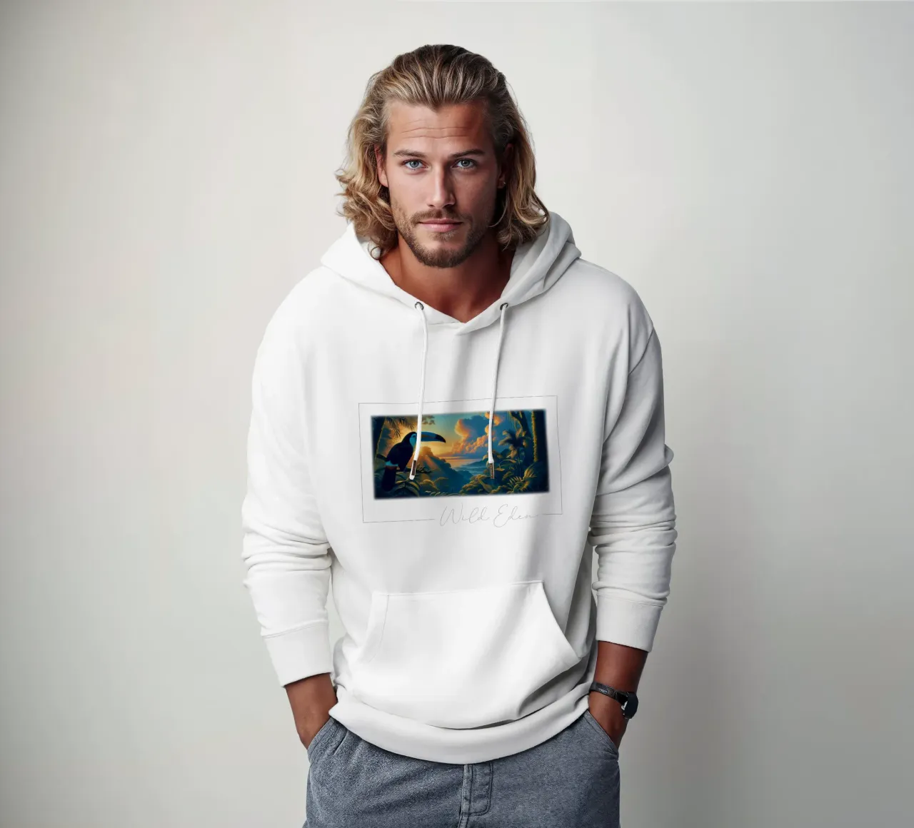 TOUCAN felpa con cappuccio da RUBIANT ART