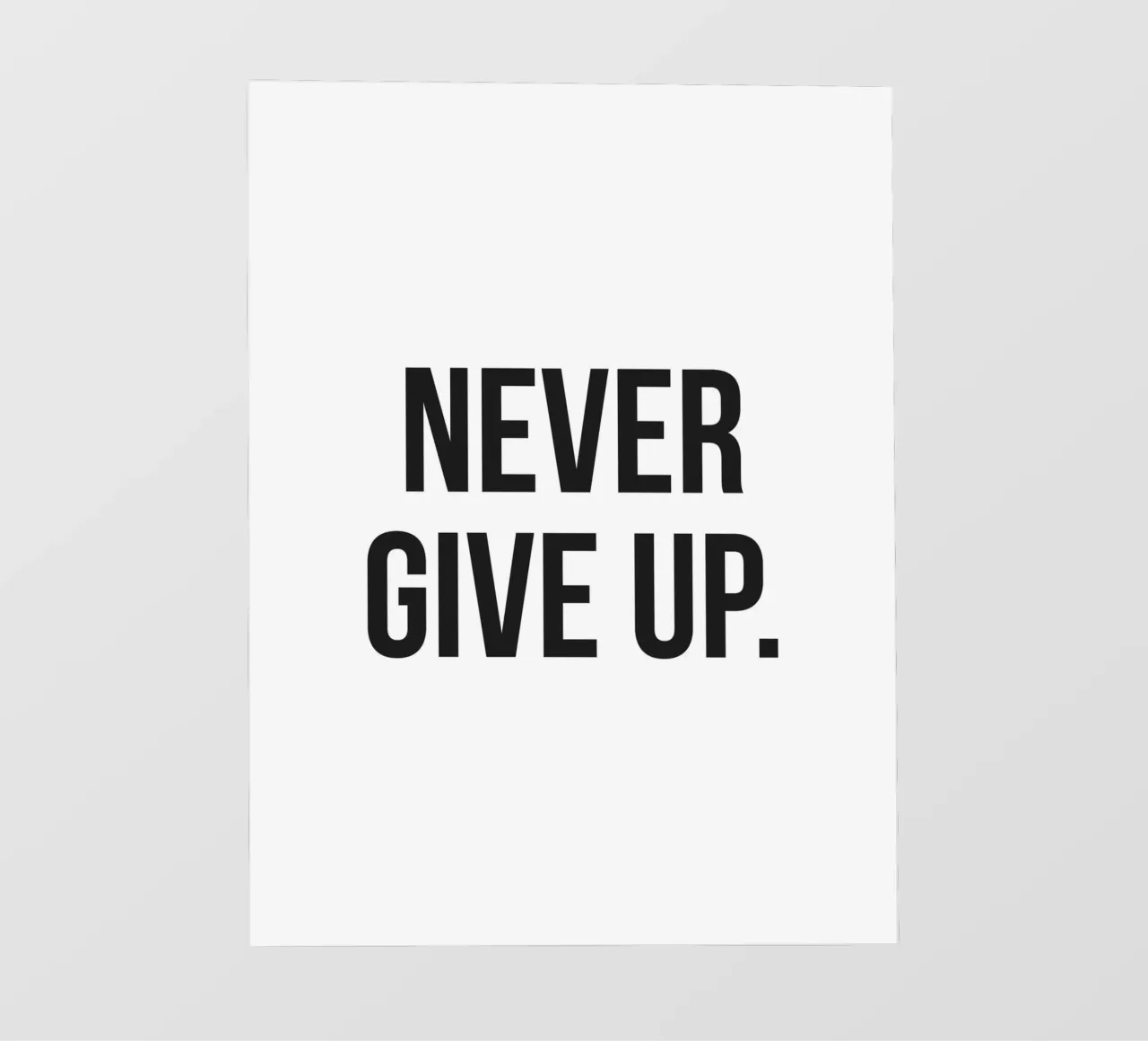 Poster motivazionale - Non arrendersi mai telo in pvc da Whole©
