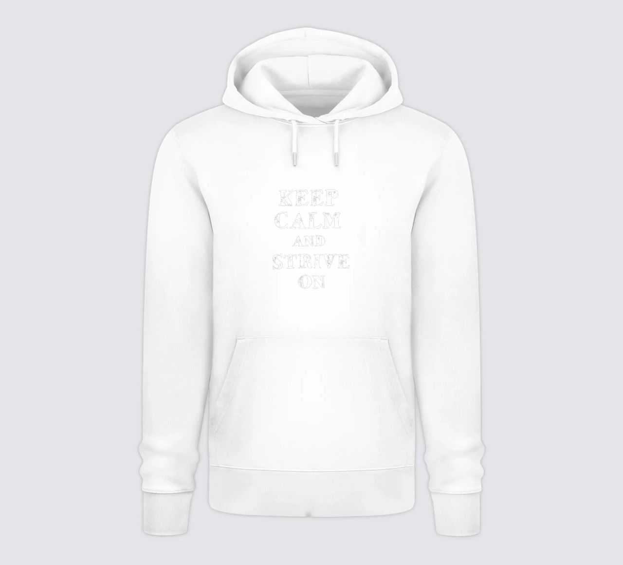 Keep calm and strive on felpa con cappuccio da happieeagle