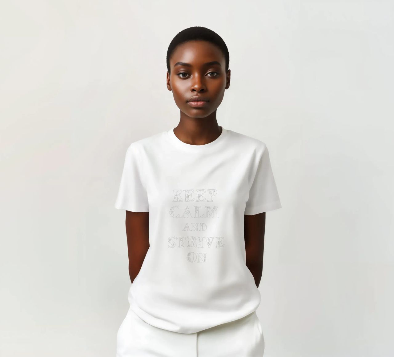 Keep calm and strive on t-shirt da happieeagle