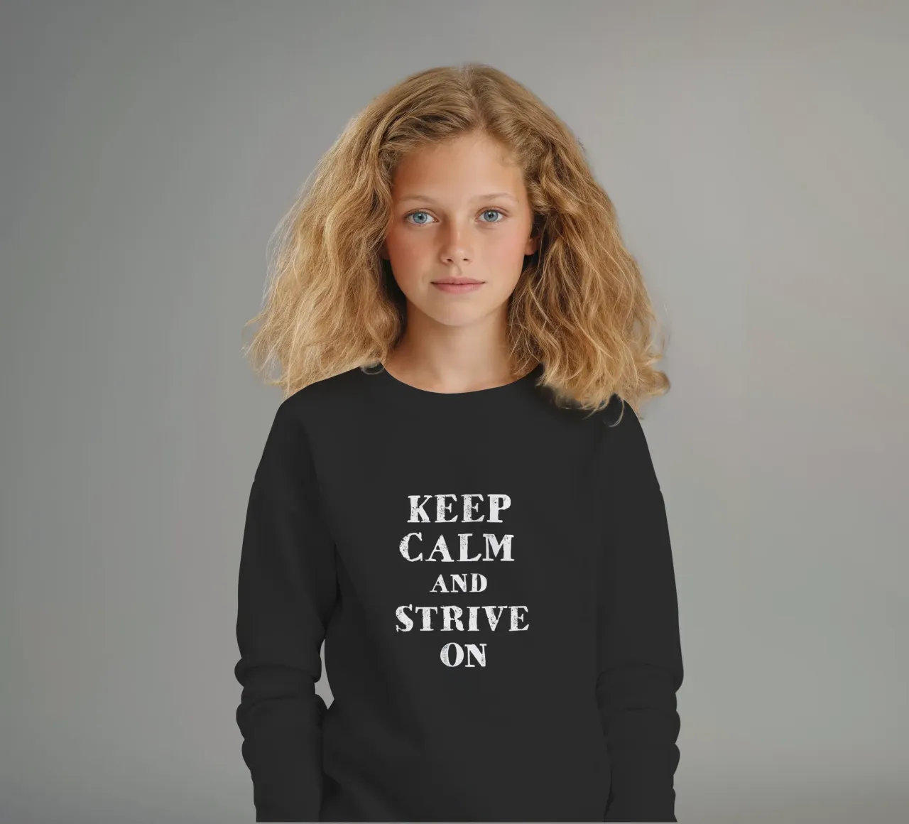 Keep calm and strive on felpa bambino da happieeagle