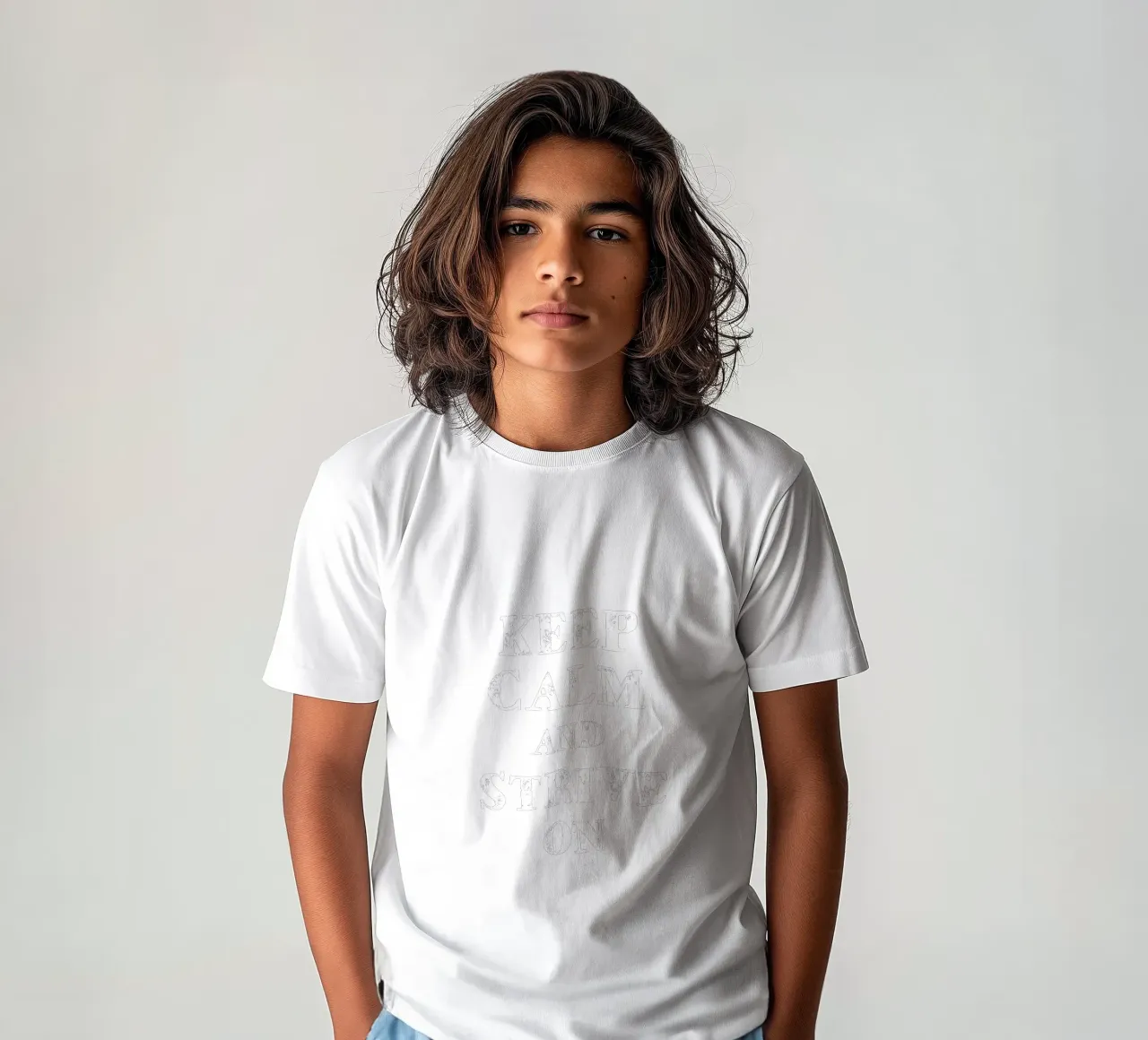 Keep calm and strive on t-shirt bambini da happieeagle