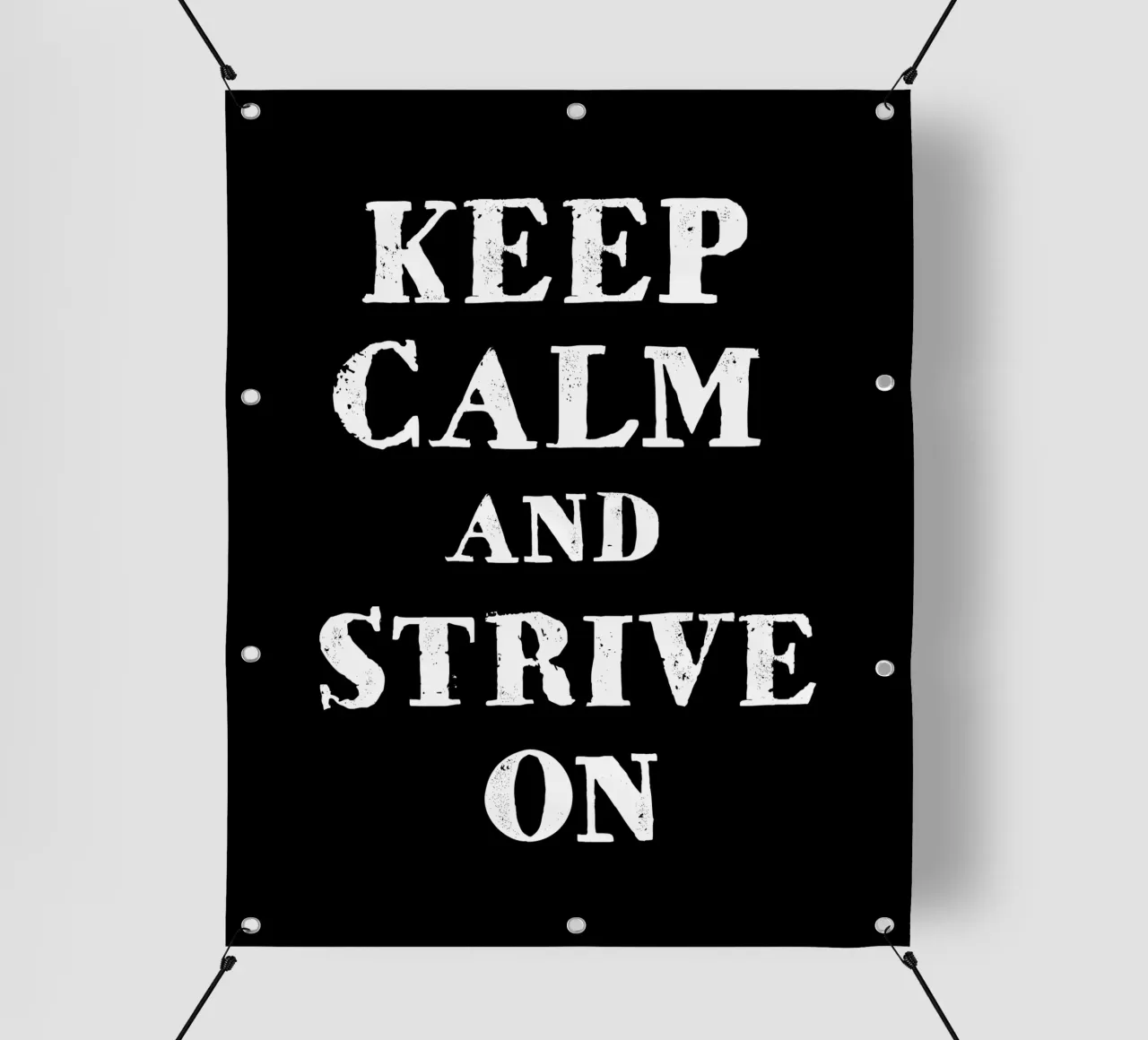 Keep calm and strive on telo in pvc da happieeagle